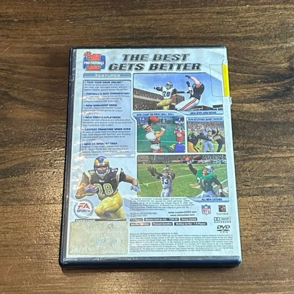 PS2 Madden NFL 2003 EA Sports Video Game Sony Playstation Fun‎ Football Vintage
